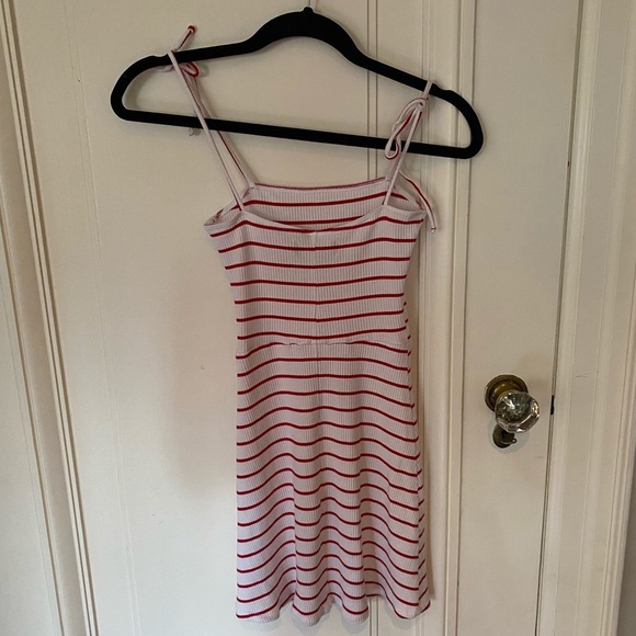 Reformation Annette Striped Red & White Mini Dress - Picture 4 of 8